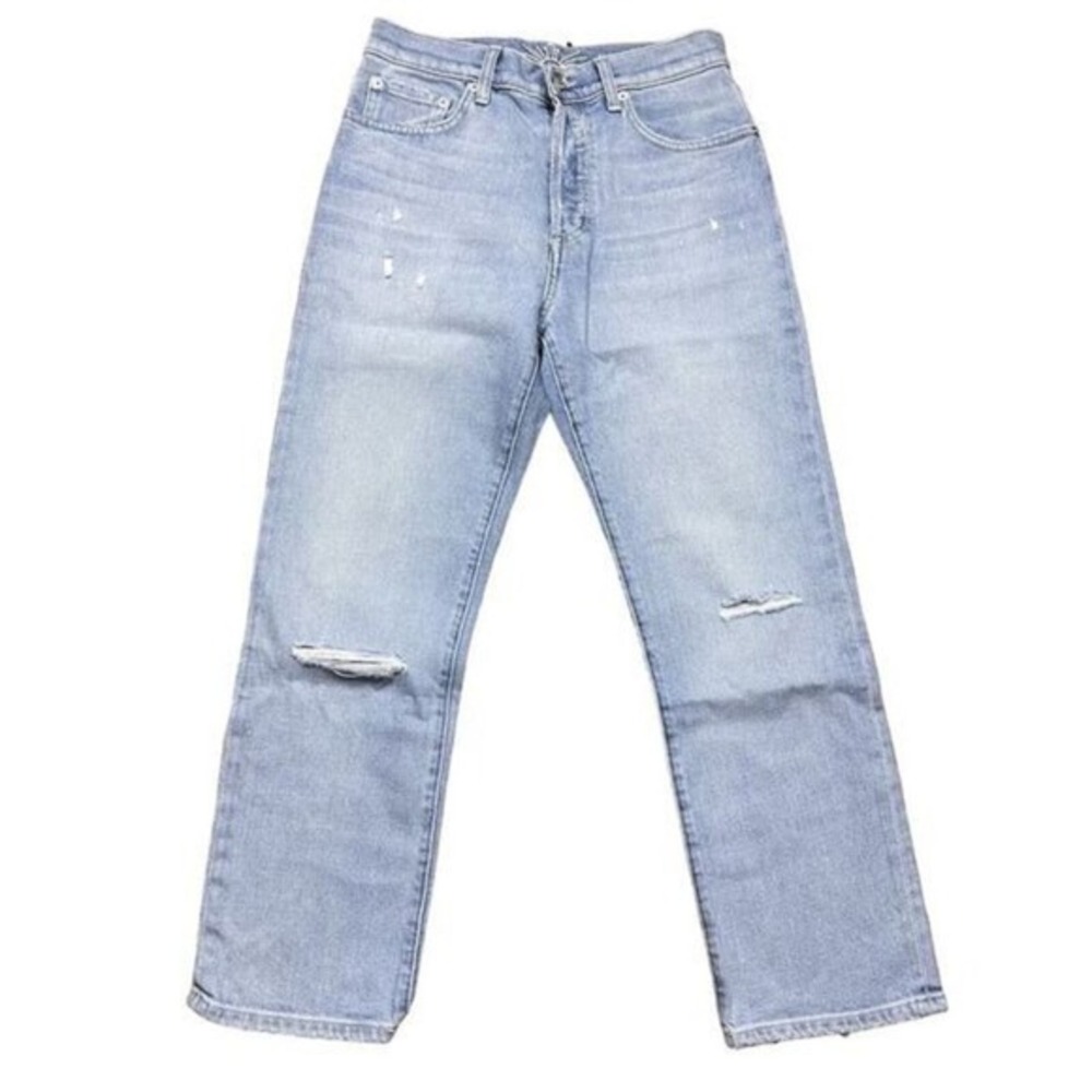 NWT Daily Blue Women's‎ Hype Classic Cropped Jeans Size 27 Distressed Denim